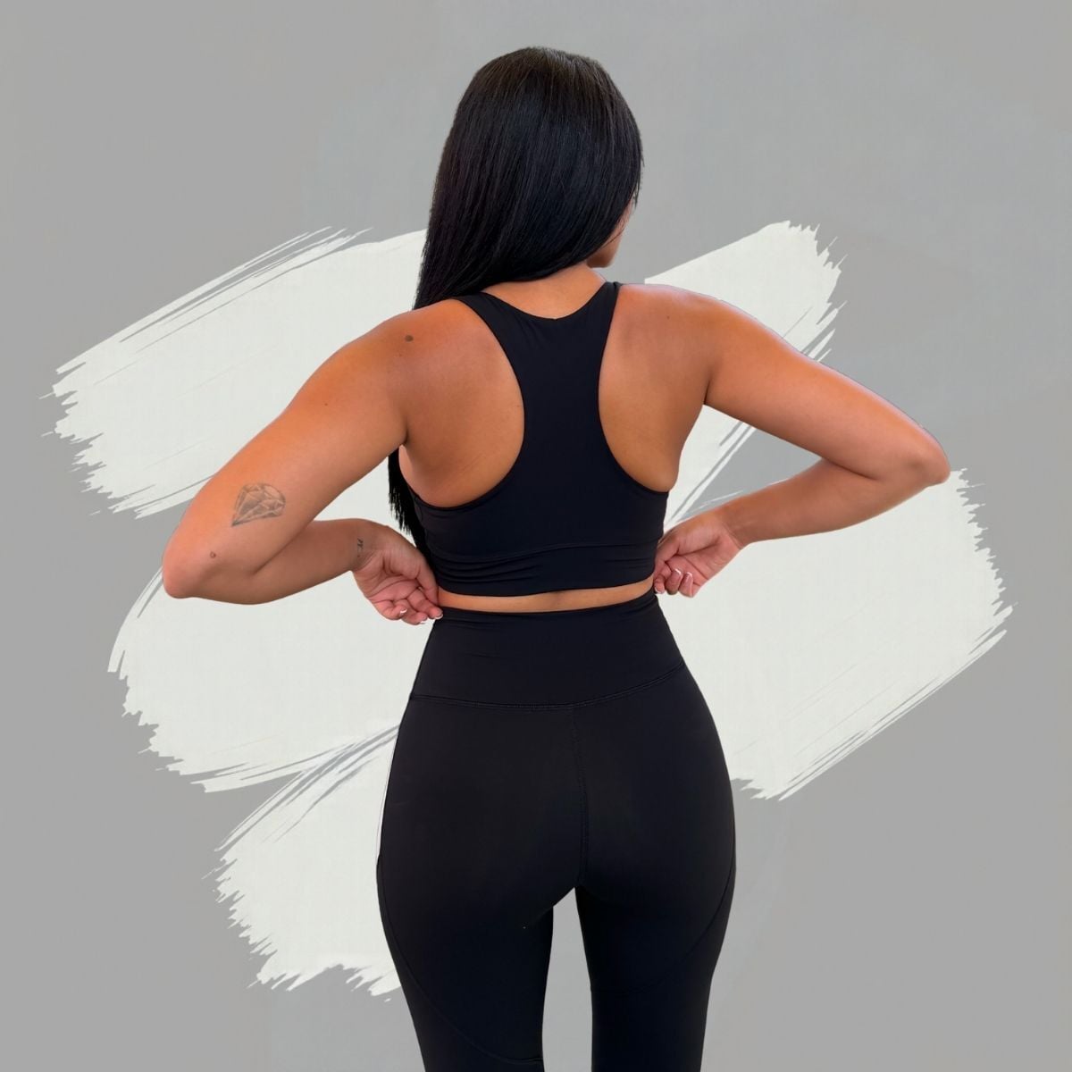 Siyah, Soft Fit Toparlayıcı Spor Bra